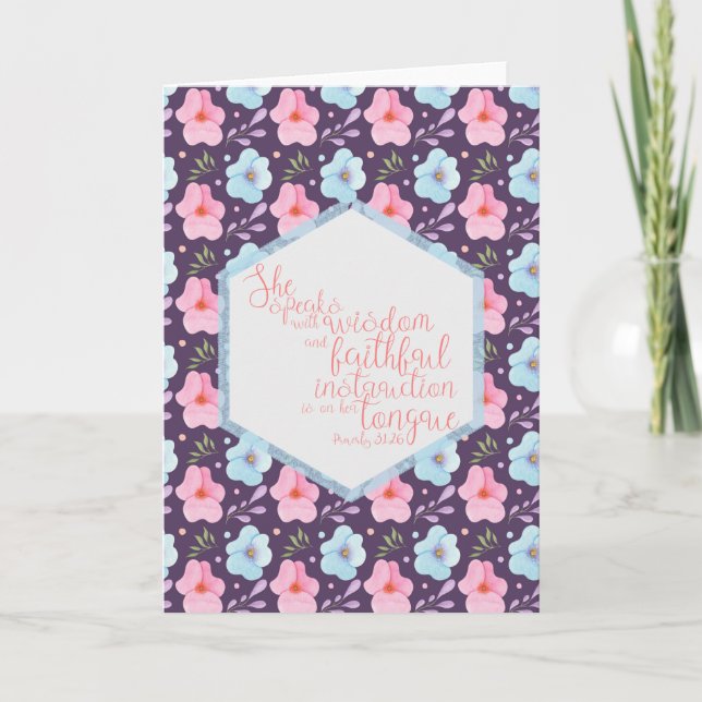 Proverbs 31:26 Card (Front)