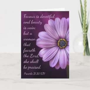Proverbs 31:30 a woman that feareth the LORD Card