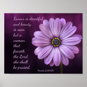 Proverbs 31:30 - A woman that feareth the LORD Poster
