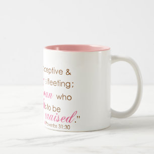 Proverbs 31:30 Two-Tone coffee mug