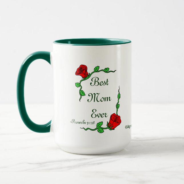 Proverbs 31 Best Mum Ever Mother's Day Mug (Left)