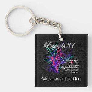 Proverbs 31 Bible Christian Women's Key Ring