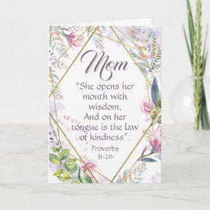 Proverbs 31 Bible Verse Christian Mothers Day Card