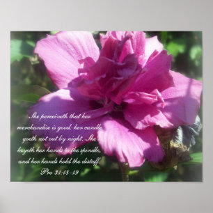 Proverbs 31 Collection~ Pro 31:18-19 Poster