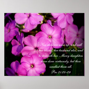 Proverbs 31 Collection ~ Pro 31:28-29 Poster