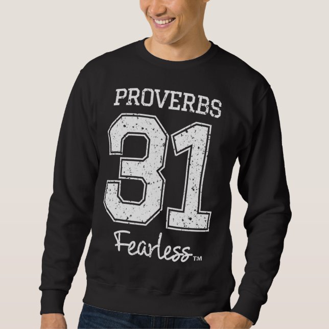 Proverbs 31 Fearless - Jesus Surfed Christian Sweatshirt (Front)