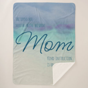Proverbs 31 Mum Sherpa Blanket