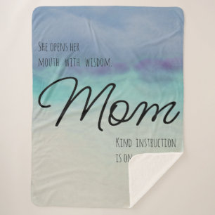 Proverbs 31 Mum Sherpa Blanket