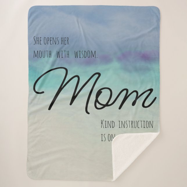 Proverbs 31 Mum Sherpa Blanket (Front)