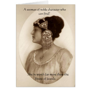 Proverbs 31 Vintage Photo Woman Bible card