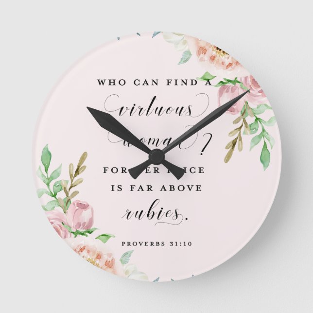 Proverbs 31 Virtuous Woman Clock (Front)