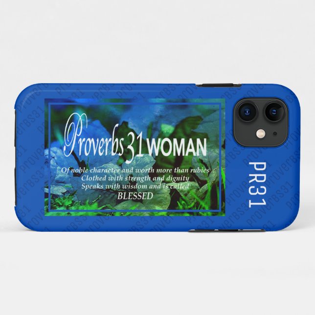 PROVERBS 31 | Worth More Than Rubies BLUE Case-Mate iPhone Case (Back (Horizontal))