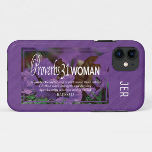 PROVERBS 31   Worth More Than Rubies PURPLE iPhone 11 Case