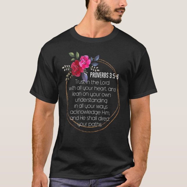 Proverbs 35 6 Bible Verse Religious Christian T-Shirt (Front)