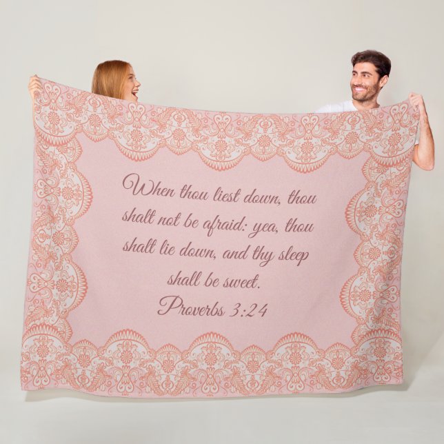 Proverbs 3:24 fleece blanket (In Situ)