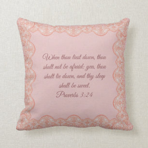 Proverbs 3:24 fleece blanket cushion