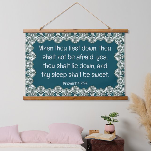 Proverbs 3:24  hanging tapestry (Bedroom)