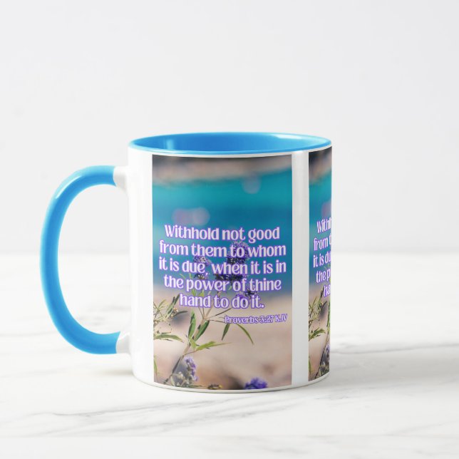 Proverbs 3:27 KJV Bible Scripture Pic Two-Tone Mug (Left)