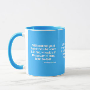 Proverbs 3:27 KJV Bible Scripture Two-Tone Mug