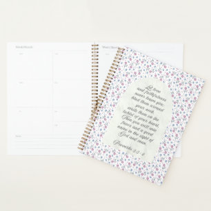 Proverbs 3:3–4 Floral Scripture Planner
