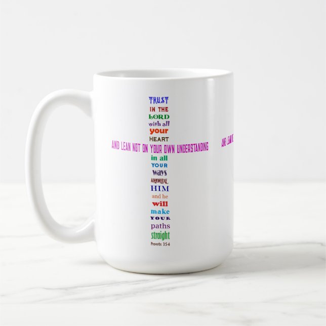 Proverbs 3:5-6 - 15 oz. Mug (Left)