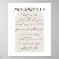 Proverbs 3:5-6 Boho Beige Arch