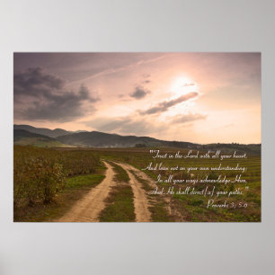 Proverbs 3; 5-6   Inspirational Gifts Poster