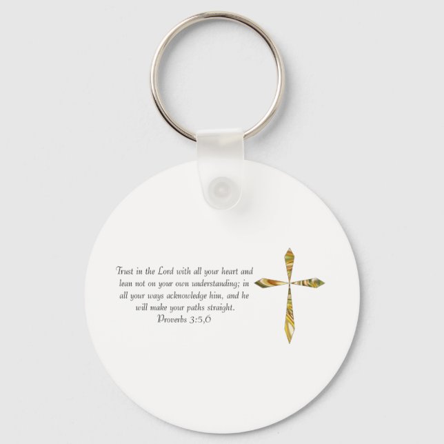 Proverbs 3:5-6 key ring (Front)
