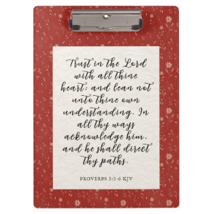 Proverbs 3:5-6 KJV Bible Verse Image  Clipboard