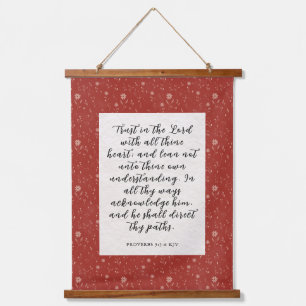 Proverbs 3:5-6 KJV Bible Verse Image Hanging Tapestry