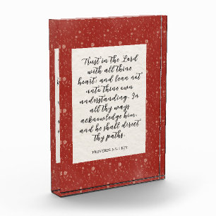 Proverbs 3:5-6 KJV Bible Verse Image Photo Block