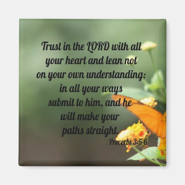 Proverbs 3:5-6 magnet (Front)