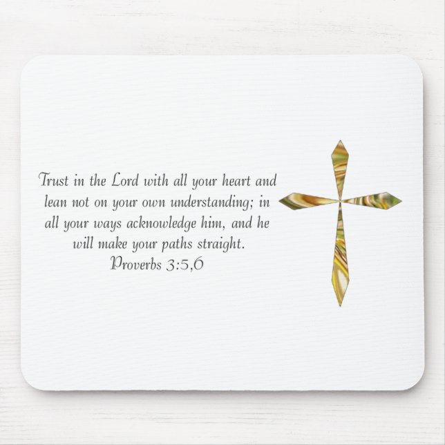 Proverbs 3:5-6 mouse pad (Front)