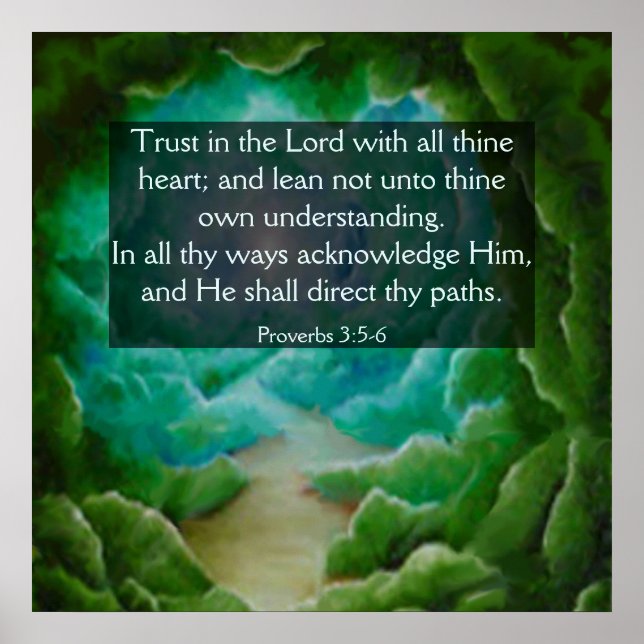 Proverbs 3:5-6 poster (Front)
