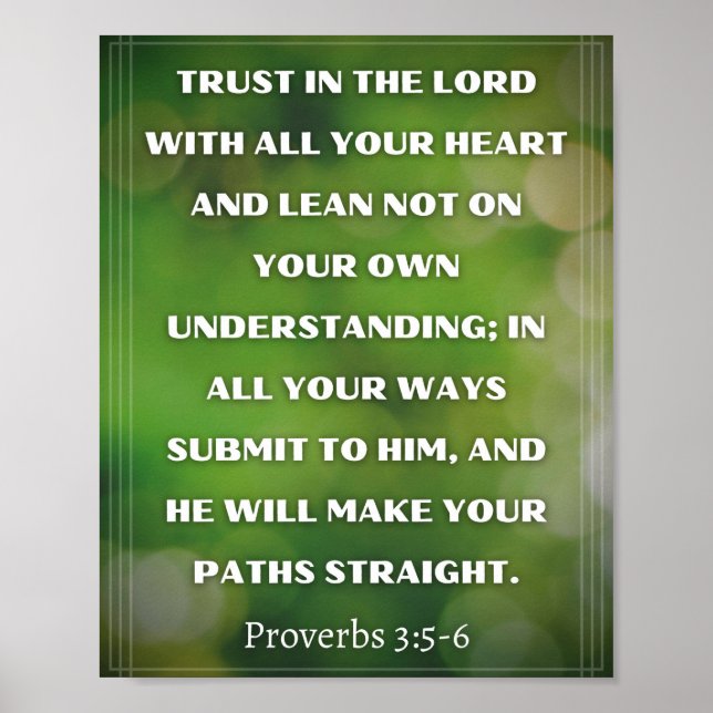 Proverbs 3:5-6 poster (Front)