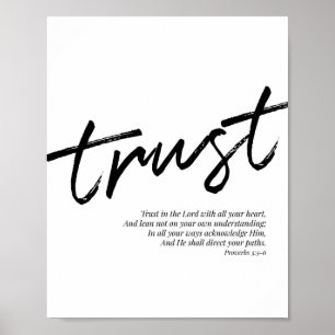Proverbs 3:5-6 poster