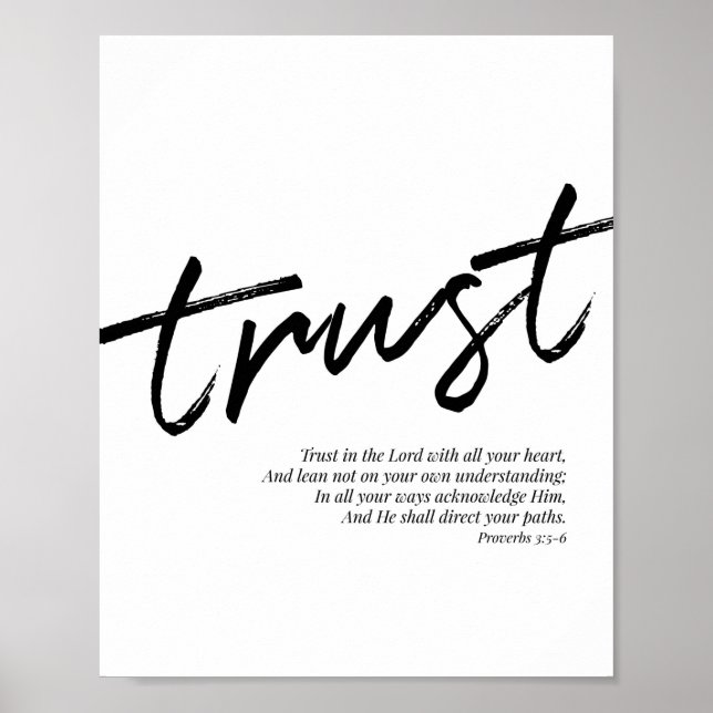 Proverbs 3:5-6 poster (Front)