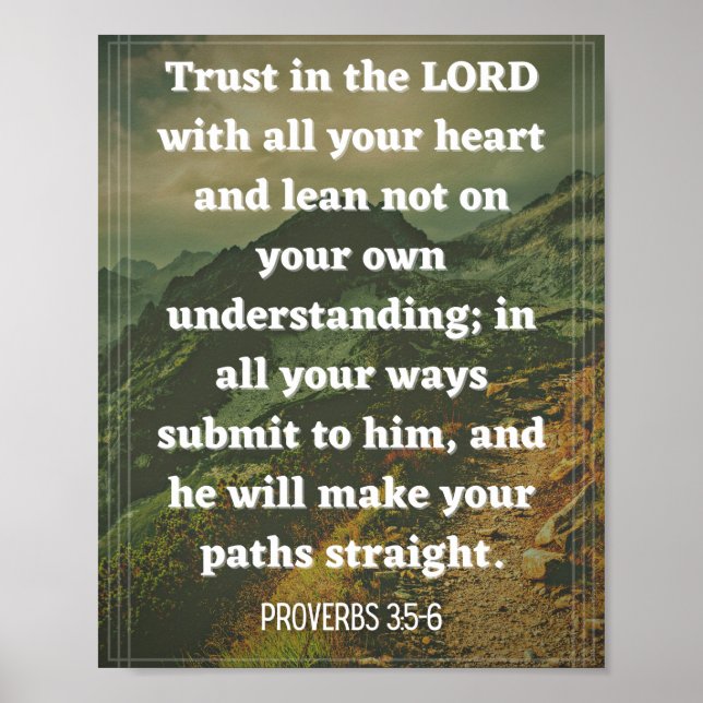 Proverbs 3:5-6 poster (Front)
