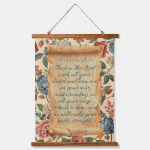 Proverbs 3:5–6 Trust in the Lord Bible Verse  Hanging Tapestry