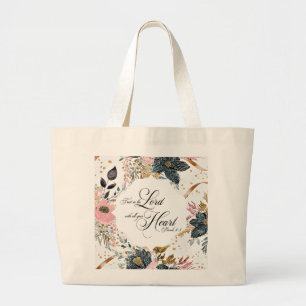 Proverbs 3:5-6 Trust in the Lord Bible Verse  Large Tote Bag