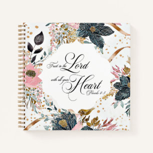 Proverbs 3:5-6 Trust in the Lord Bible Verse Notebook