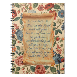 Proverbs 3:5–6 Trust in the Lord Bible Verse Notebook