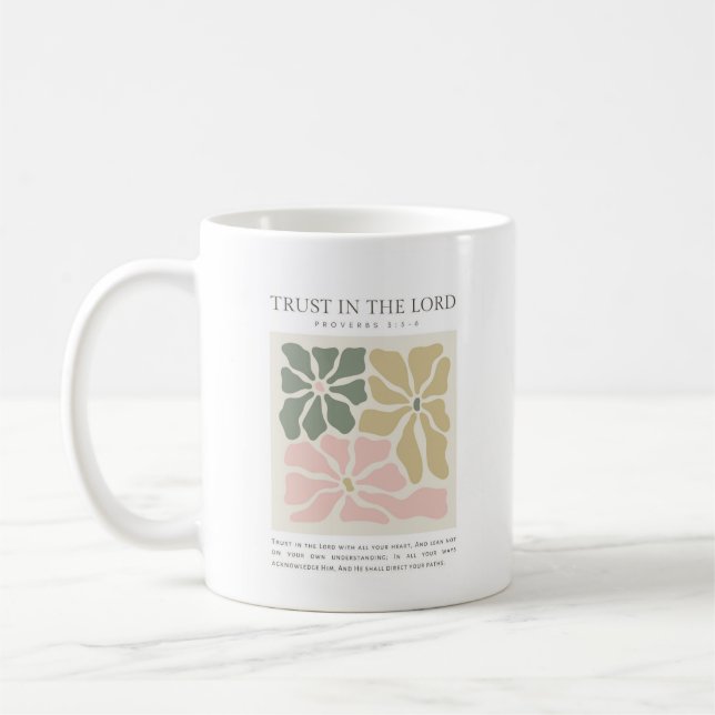 Proverbs 3:5-6 Trust in the Lord Coffee Mug (Left)