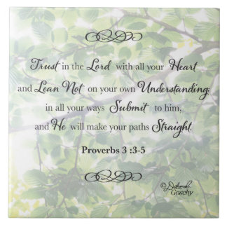 Proverbs 3:5-6 Trust in the Lord Decorative Tile