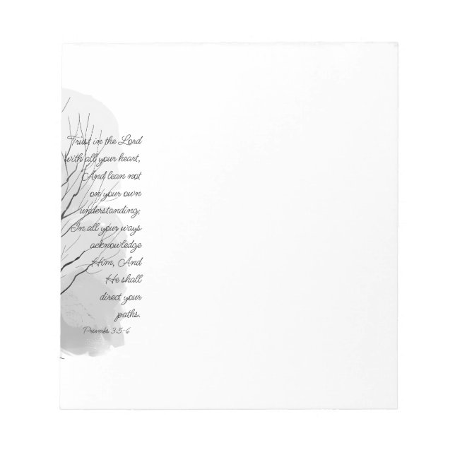 Proverbs 3:5-6 Trust in the Lord Notepad (Front)