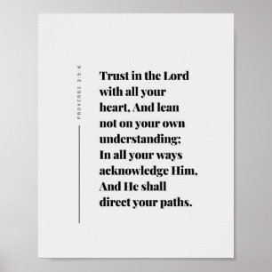 Proverbs 3:5-6 Trust in the Lord Poster