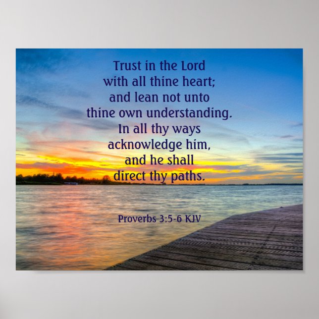 Proverbs 3:5-6 Trust in the LORD Poster (Front)