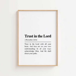 Proverbs 3:5-6 Trust in the Lord Poster