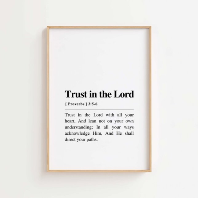 Proverbs 3:5-6 Trust in the Lord Poster (Creator Uploaded)