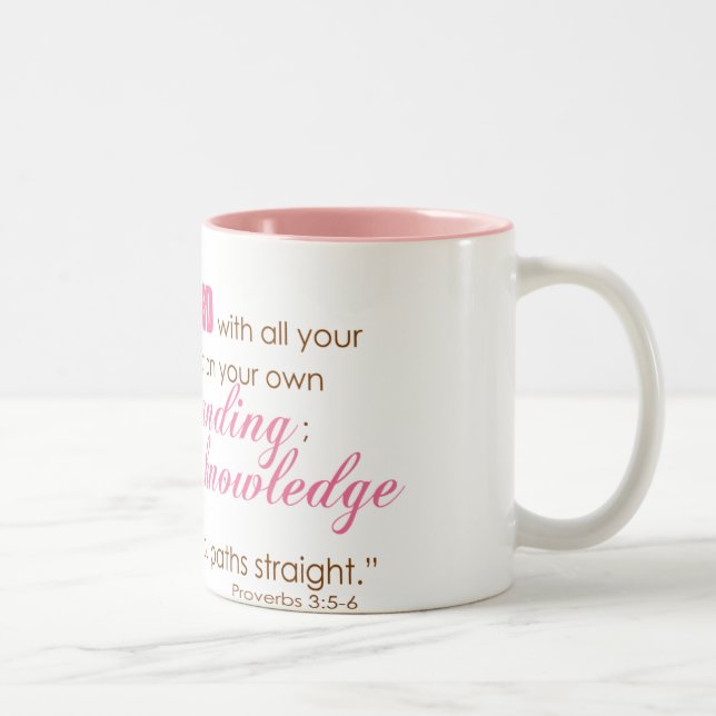 Proverbs 3:5-6 Two-Tone coffee mug (Right)